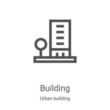 Kentsel yapı koleksiyonundan ikon vektörü oluşturuyorum. İnce çizgi oluşturma ikon vektör çizimi. Web ve mobil uygulamalarda kullanmak için doğrusal sembol, logo, yazdırma ortamı