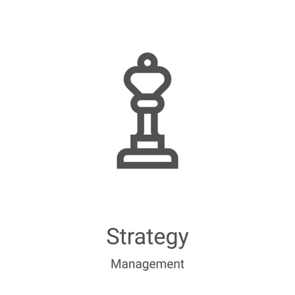 Στρατηγική διάνυσμα εικονίδιο από τη συλλογή διαχείρισης. Λεπτή γραμμή στρατηγική περίγραμμα εικονίδιο διανυσματική απεικόνιση. Γραμμικό σύμβολο για χρήση σε εφαρμογές web και mobile, λογότυπο, έντυπα μέσα — Διανυσματικό Αρχείο