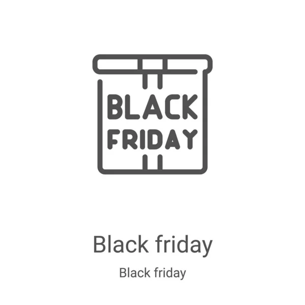 Black friday icon vector from black friday collection. Thin line black friday outline icon vector illustration. Linear symbol for use on web and mobile apps, logo, print media — Stock Vector