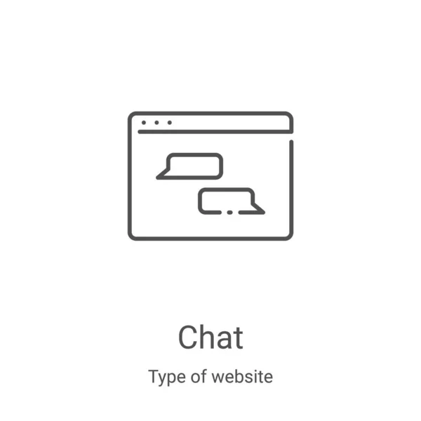 Chat icoon vector van het type website collectie. Dunne lijn chat outline pictogram vector illustratie. Lineair symbool voor gebruik op web- en mobiele apps, logo, printmedia — Stockvector