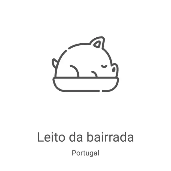 Leito da bairrada icon vector from portugal collection. Thin line leito da bairrada outline icon vector illustration. Linear symbol for use on web and mobile apps, logo, print media — Stock Vector