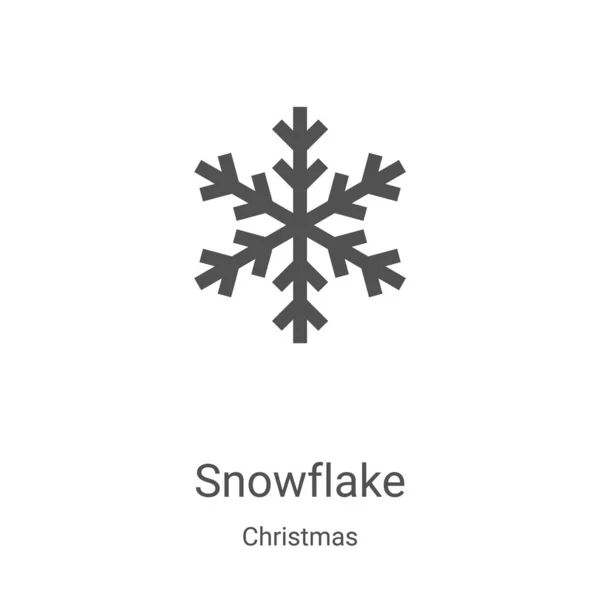 Snowflake icon vector from christmas collection. Thin line snowflake outline icon vector illustration. Linear symbol for use on web and mobile apps, logo, print media — Stock Vector