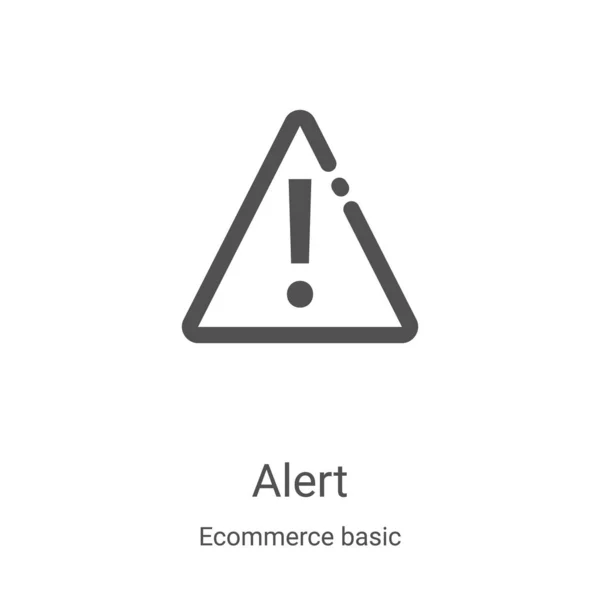 Alert icon vector from ecommerce basic collection. Thin line alert outline icon vector illustration. Linear symbol for use on web and mobile apps, logo, print media — 스톡 벡터