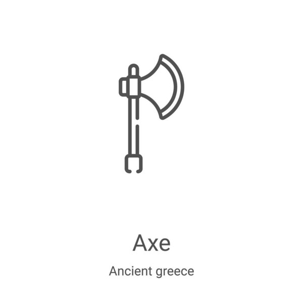 axe icon vector from ancient greece collection. Thin line axe outline icon vector illustration. Linear symbol for use on web and mobile apps, logo, print media