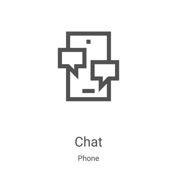 Chat icon vector from phone collection. Thin line chat outline icon vector illustration. Linear symbol for use on web and mobile apps, logo, print media — Stock Vector