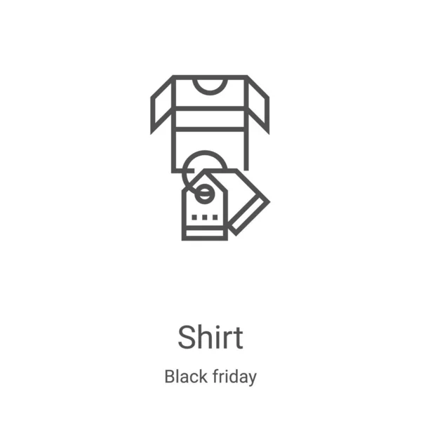Shirt icon vector from black friday collection. Thin line shirt outline icon vector illustration. Linear symbol for use on web and mobile apps, logo, print media — Stock Vector