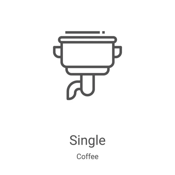 コーヒーコレクションのアイコンベクトルです細い線の単線のアイコンのベクトル図。Webやモバイルアプリ、ロゴ、印刷メディアで使用するための線形シンボル — ストックベクタ