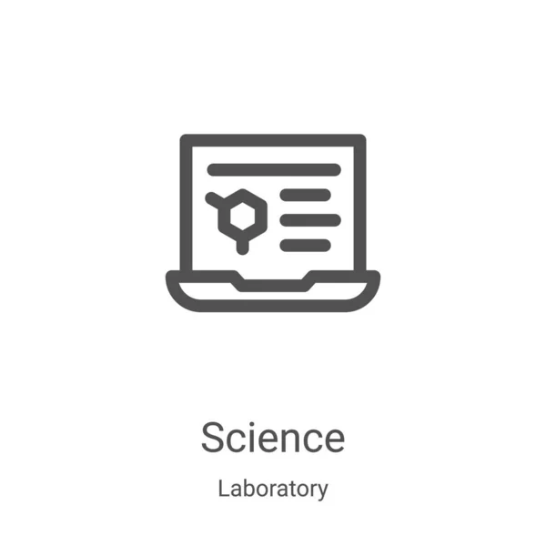 Science icon vector from laboratory collection. Thin line science outline icon vector illustration. Linear symbol for use on web and mobile apps, logo, print media — Stock Vector