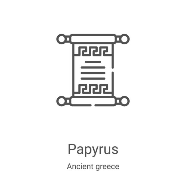 papyrus icon vector from ancient greece collection. Thin line papyrus outline icon vector illustration. Linear symbol for use on web and mobile apps, logo, print media