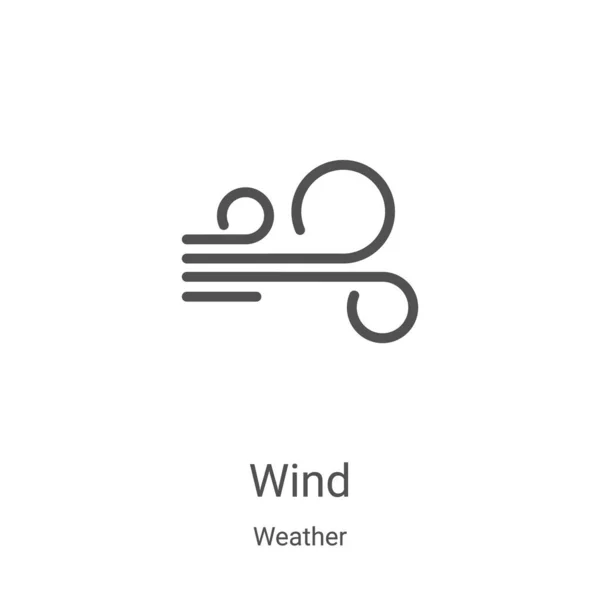 Wind-Icon-Vektor aus der Wettersammlung. dünne Linie Wind umreißt Symbol Vektor Illustration. Lineares Symbol für Web- und Mobile-Apps, Logo, Printmedien — Stockvektor