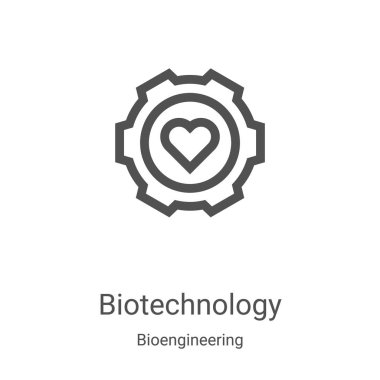 Biyoteknoloji ikon vektörü, biyomühendislik koleksiyonundan. İnce çizgi bioteknoloji ana hatları ikon vektör çizimi. Web ve mobil uygulamalarda kullanmak için doğrusal sembol, logo, yazdırma ortamı