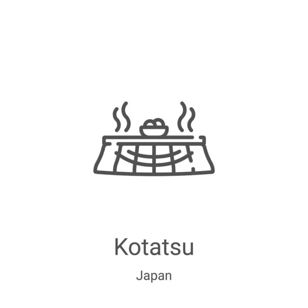 Διάνυσμα εικονιδίων kotatsu από τη συλλογή της Ιαπωνίας. Λεπτή γραμμή kotatsu περίγραμμα εικονίδιο διανυσματική απεικόνιση. Γραμμικό σύμβολο για χρήση σε εφαρμογές web και mobile, λογότυπο, έντυπα μέσα — Διανυσματικό Αρχείο