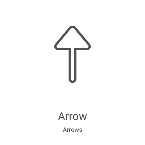 Arrow icon vector from arrows collection. Thin line arrow outline icon vector illustration. Linear symbol for use on web and mobile apps, logo, print media — Stock Vector