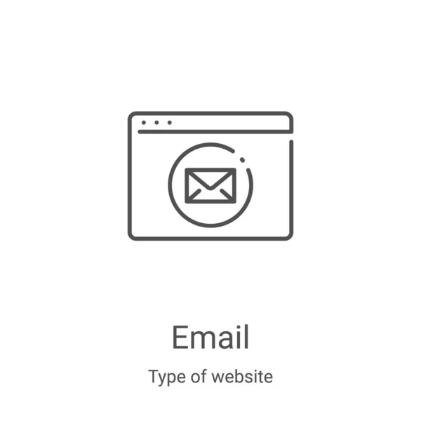 電子メールアイコンベクトルを作成しました細い線の電子メールの輪郭アイコンのベクトルイラスト。Webやモバイルアプリ、ロゴ、印刷メディアで使用するための線形シンボル — ストックベクタ