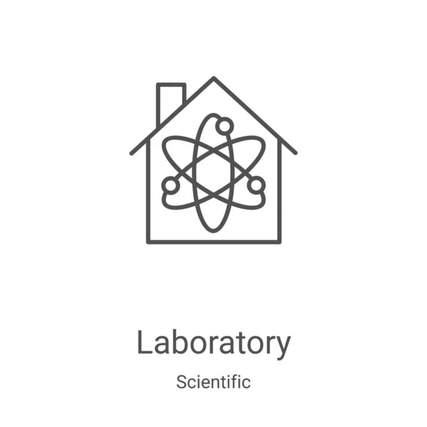 Wektor Ikony Laboratoryjnej Kolekcji Naukowej Cienki Zarys Laboratoryjny Ilustracji Wektora — Wektor stockowy