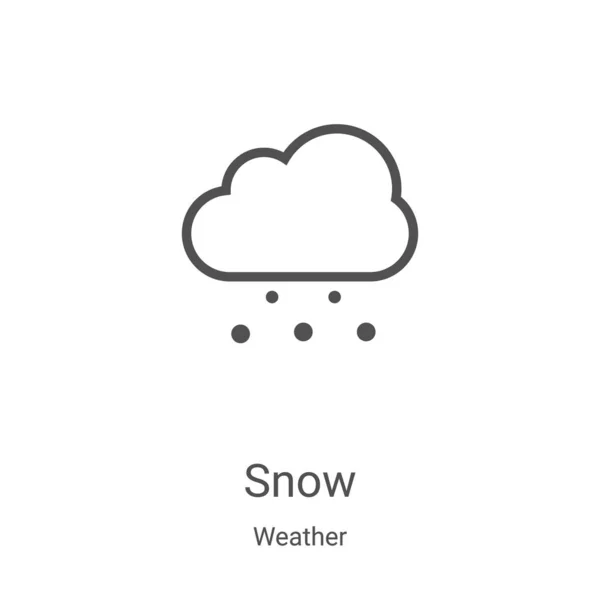 Schnee Icon Vektor Aus Der Wetter Sammlung Dünne Linie Schnee — Stockvektor