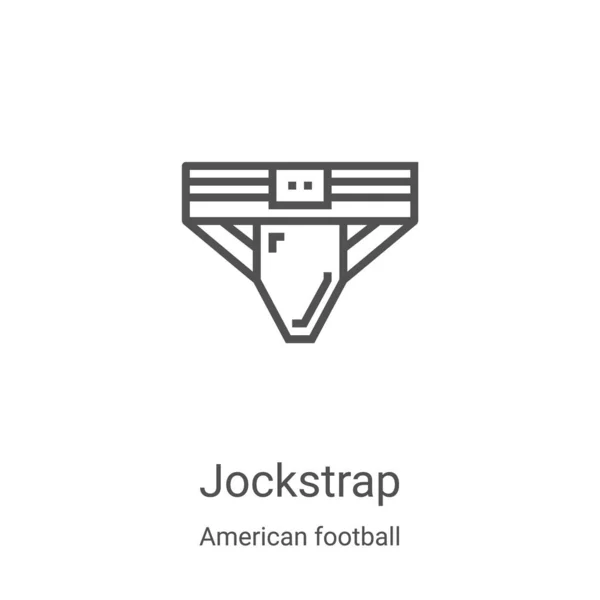 Jockstrap Icon Vector American Football Collection Thin Line Jockstrap Outline — Stock Vector