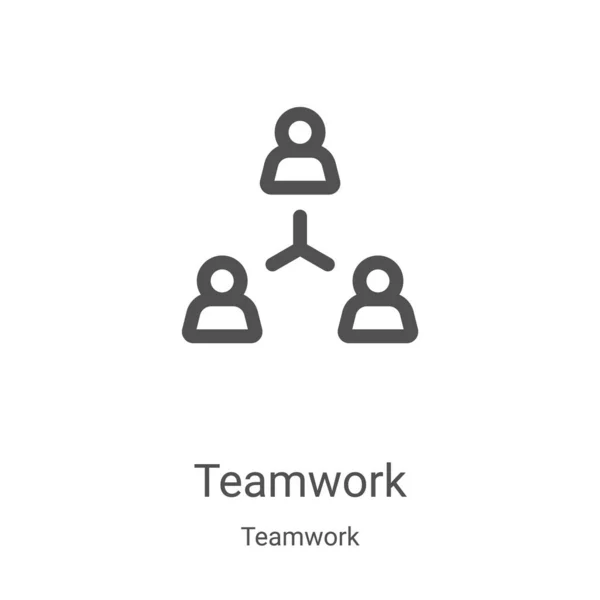 teamwork icon vector from teamwork collection. Thin line teamwork outline icon vector illustration. Linear symbol for use on web and mobile apps, logo, print media