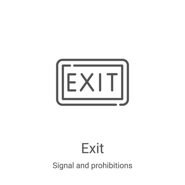 Exit Icon Vektor Aus Der Signal Und Prohibitionssammlung Thin Line — Stockvektor