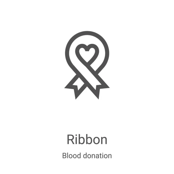 Vettore Icone Nastro Della Collezione Donazioni Sangue Illustrazione Vettoriale Dell — Vettoriale Stock