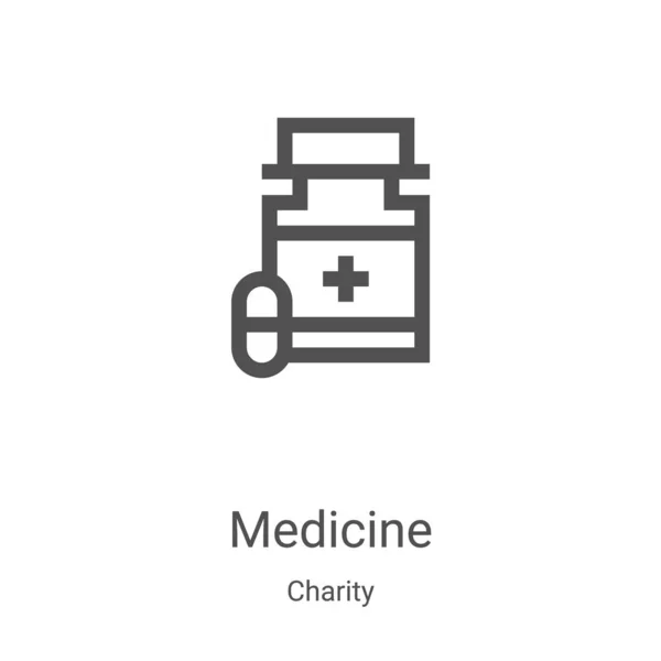 Ιατρική Διάνυσμα Εικονίδιο Από Συλλογή Φιλανθρωπία Λεπτή Γραμμή Ιατρική Περίγραμμα — Διανυσματικό Αρχείο