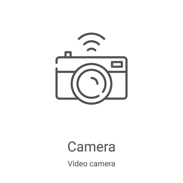 Vector Icono Cámara Colección Cámaras Vídeo Ilustración Vector Icono Esquema — Archivo Imágenes Vectoriales