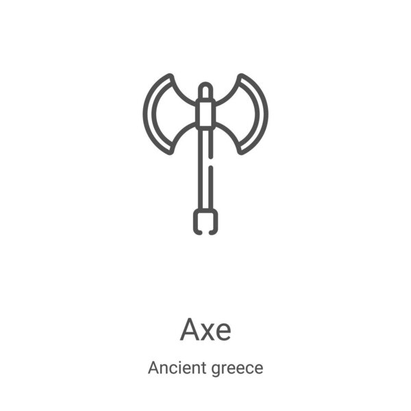 axe icon vector from ancient greece collection. Thin line axe outline icon vector illustration. Linear symbol for use on web and mobile apps, logo, print media