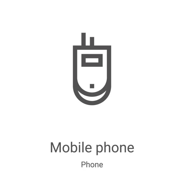 Вектор Значка Мобильного Телефона Коллекции Телефонов Тонкая Линия Мобильного Телефона — стоковый вектор
