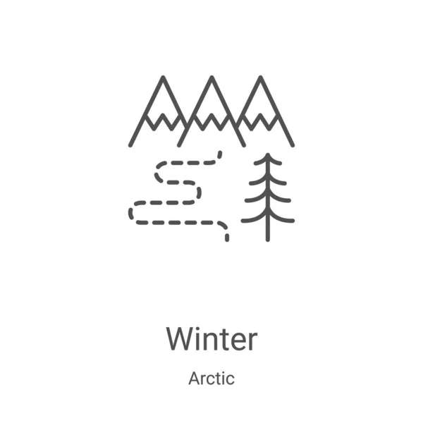 Διάνυσμα Εικονίδιο Χειμώνα Από Αρκτική Συλλογή Λεπτή Γραμμή Περίγραμμα Χειμώνα — Διανυσματικό Αρχείο