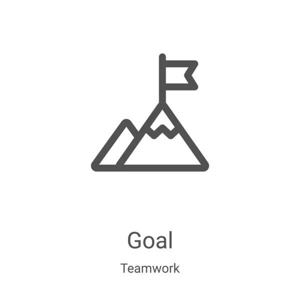 Goal Icon Vector Teamwork Collection Thin Line Goal Outline Icon — ストックベクタ