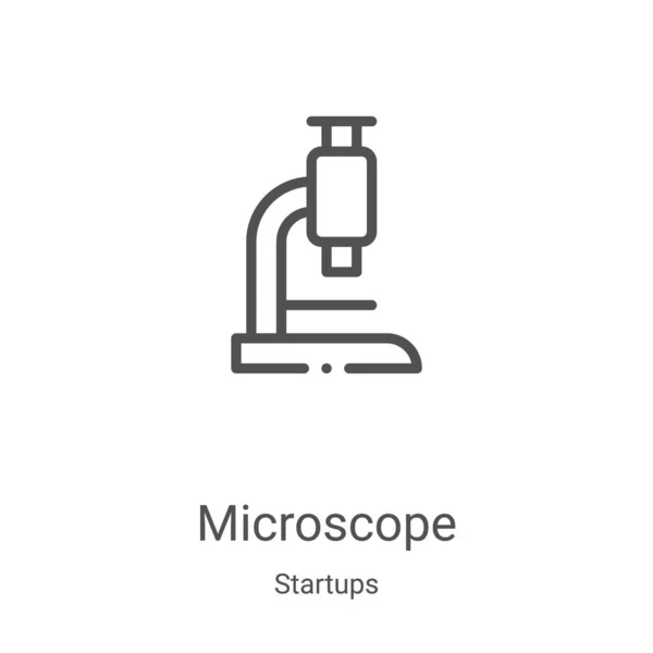 Vector Icono Microscopio Colección Startups Ilustración Del Vector Iconos Delgada — Vector de stock