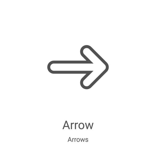 Arrow Icon Vector Arrows Collection Thin Line Arrow Outline Icon — Stock Vector