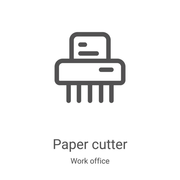 Значок Різака Паперу Вектор Колекції Робочого Офісу Тонка Лінія Паперу — стоковий вектор