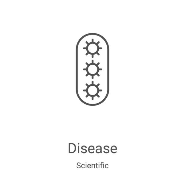 Значок Хвороби Вектор Наукової Колекції Тонка Лінія Хвороби Окреслює Піктограму — стоковий вектор