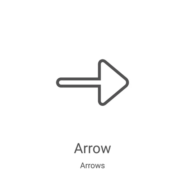 Arrow Icon Vector Arrows Collection Thin Line Arrow Outline Icon — Stock Vector