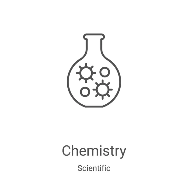 Vector Icono Química Colección Científica Línea Delgada Química Esquema Icono — Vector de stock