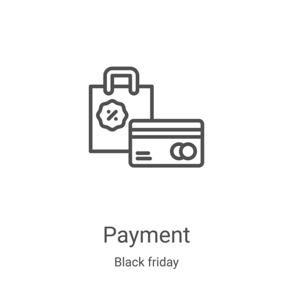 Zahlungssymbolvektor Aus Der Black Friday Kollektion Thin Line Payment Outline — Stockvektor