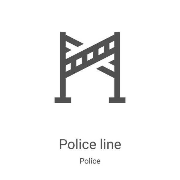 Polis Koleksiyonundan Polis Çizgisi Ikonu Vektörü Nce Çizgi Polis Çizgisi — Stok Vektör