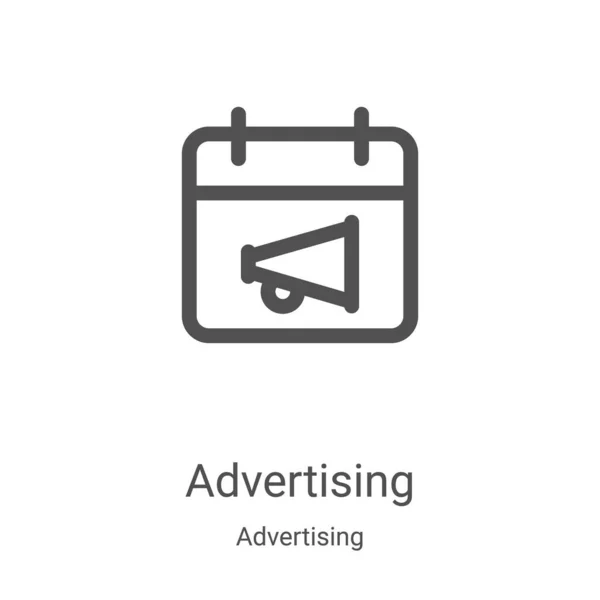 Reklama Wektor Reklama Kolekcji Cienka Linia Reklamy Konspektu Ikona Ilustracja — Wektor stockowy