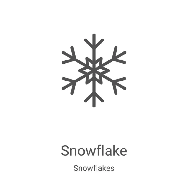 Διάνυσμα Εικονίδιο Νιφάδων Χιονιού Από Συλλογή Νιφάδων Χιονιού Λεπτή Γραμμή — Διανυσματικό Αρχείο