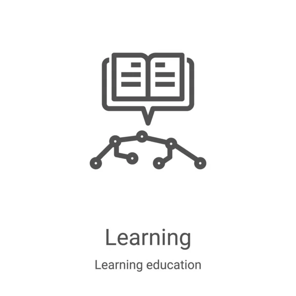 Lernsymbolvektor Aus Der Lernbildungssammlung Thin Line Learning Outline Icon Vektor — Stockvektor