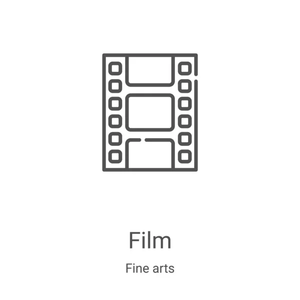 美術品コレクションのフィルムアイコンベクター 薄膜アウトラインアイコンベクトルイラスト Webやモバイルアプリ 印刷メディアで使用するための線形シンボル — ストックベクタ
