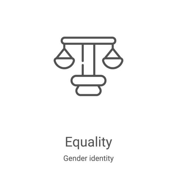 Вектор Значков Равенства Коллекции Гендерной Идентичности Тонкая Линия Равенства Контуров — стоковый вектор