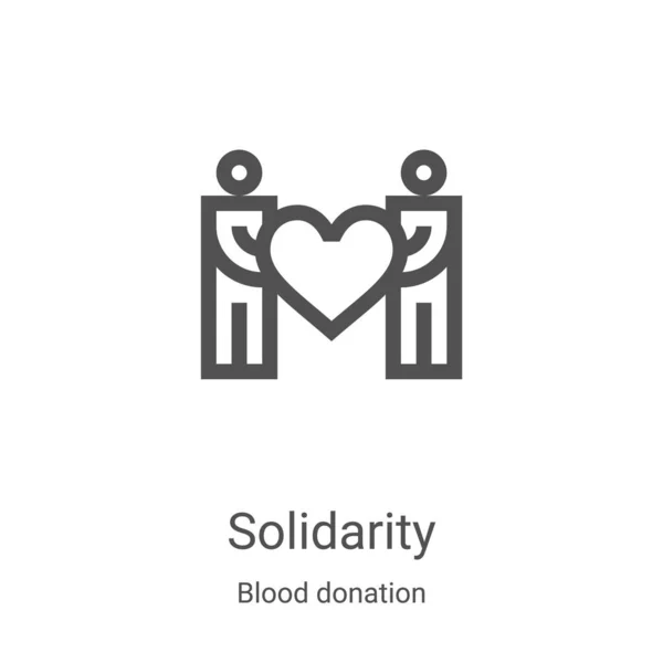 Vektor Ikon Solidaritas Dari Koleksi Donasi Darah Garis Tipis Garis - Stok Vektor
