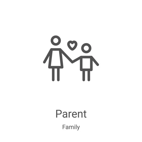 Eltern Icon Vektor Aus Der Familiensammlung Dünne Linie Übergeordnete Umrandung — Stockvektor