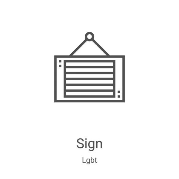 Lgbtコレクションのアイコンベクトルに署名します細い線の記号の輪郭アイコンのベクトルイラスト Webやモバイルアプリ 印刷メディアで使用するための線形シンボル — ストックベクタ