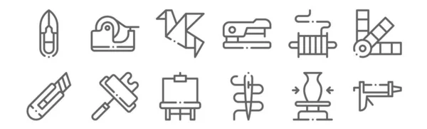 Ensemble Icônes Bricolage Contour Des Icônes Ligne Mince Telles Que — Image vectorielle