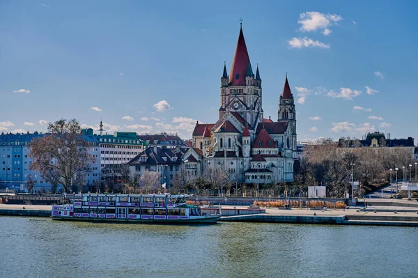 Vienna Austria Feb 2020 Francis Assisi Church Also Known Emperor — Stock Photo, Image