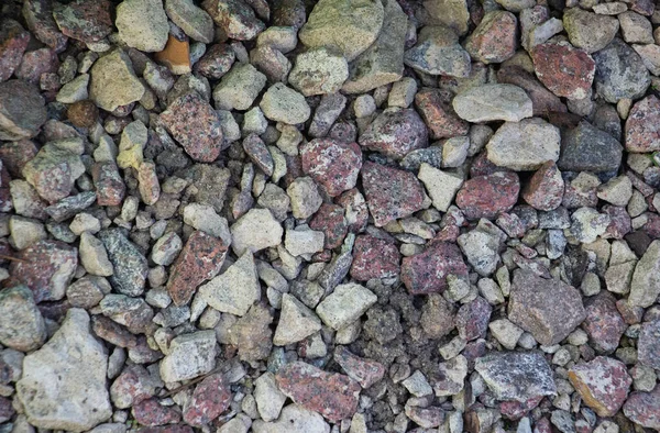 Измельченный Камень Разноцветные Камни Крупным Планом Дизайнера Фон Текстура — стоковое фото