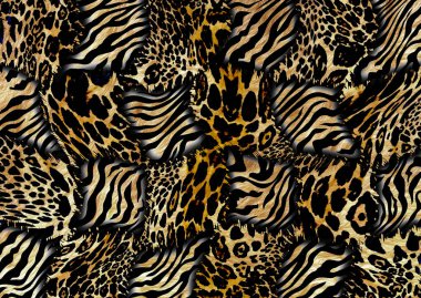 Siyah ve kahverengi leopar derisi deseni